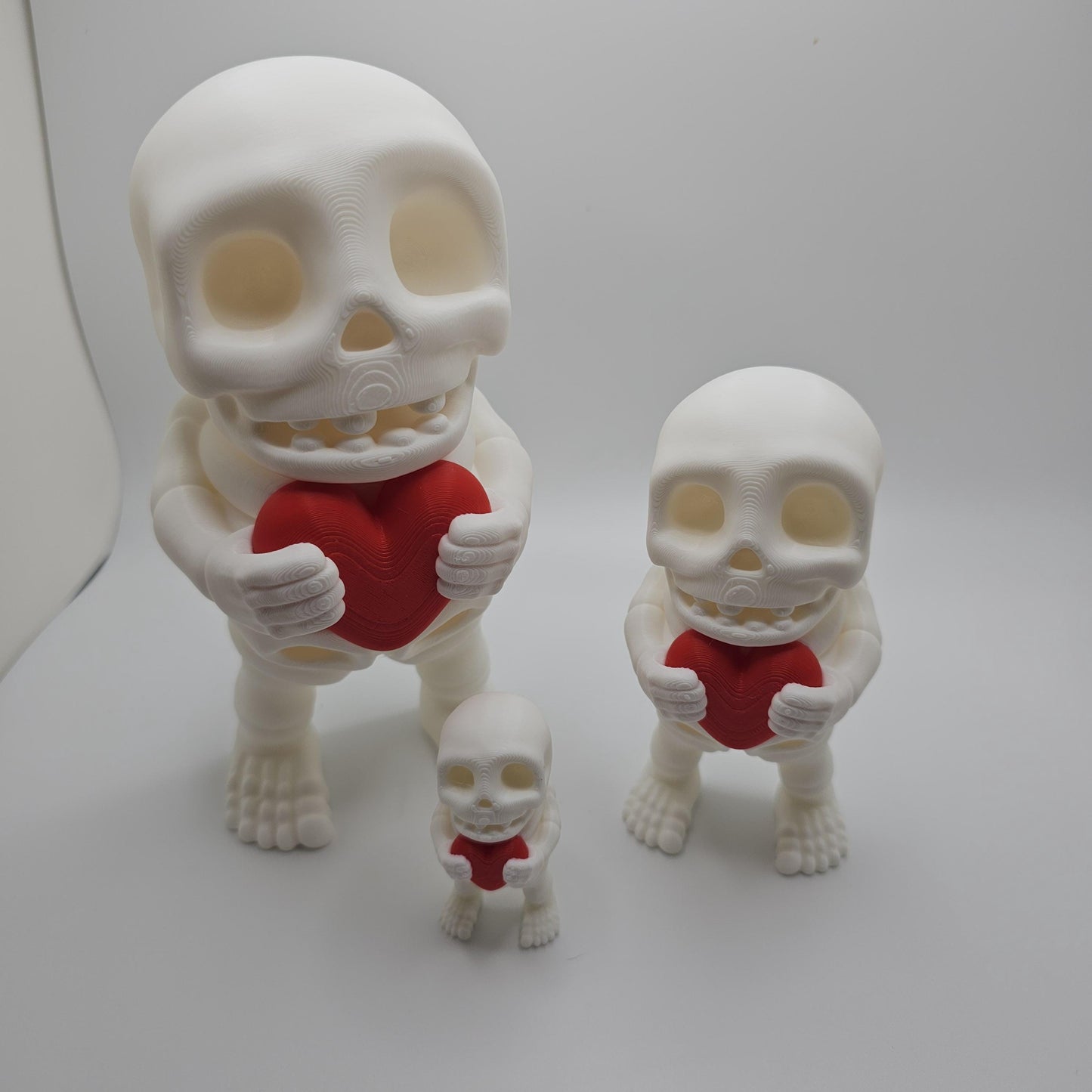 3D Printed Skeleton Holding a Heart