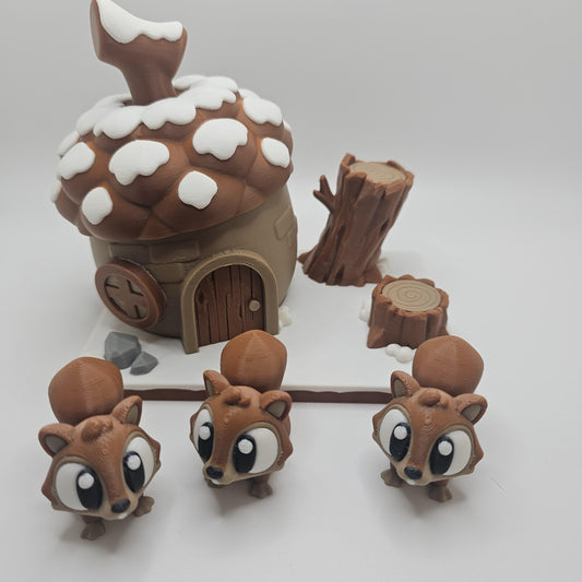 3D Printed Squirrel Playset