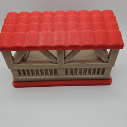 3D Printed Bright-Eyed Horses & Stable Playset – Farm Toy Display