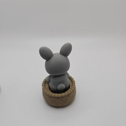 3D Printed Bunny Fidget Clicker – Easter Basket Toy