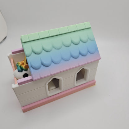 3D Printed Pink Unicorn – Rainbow Magic with Gold Details!