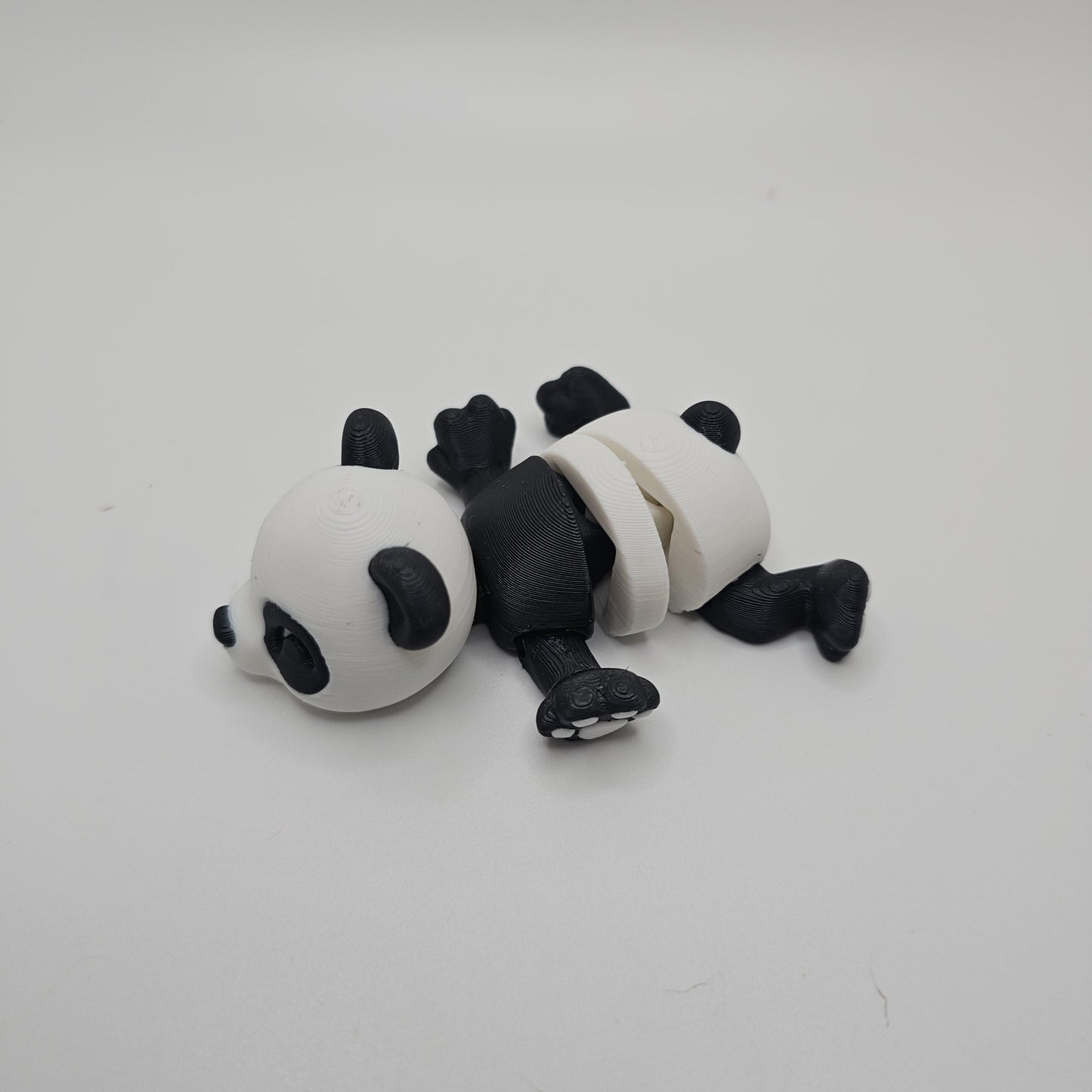 3D Printed Panda Figurine with Bamboo