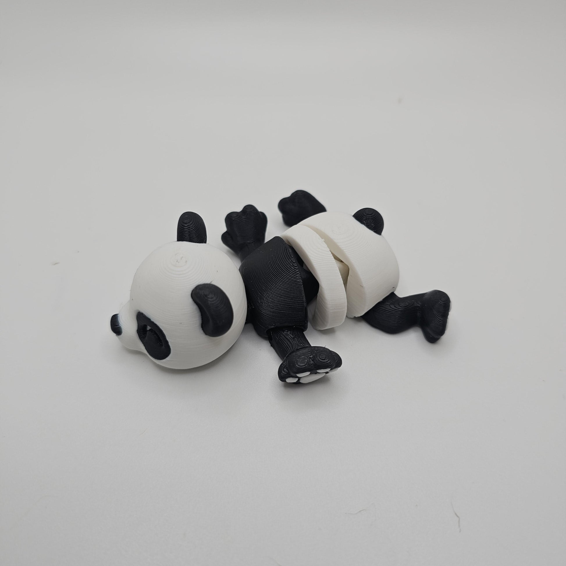 3D Printed Panda Figurine with Bamboo