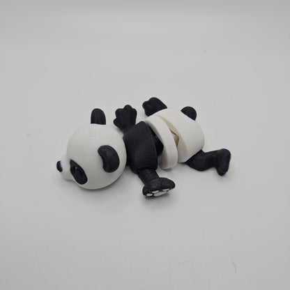 3D Printed Panda Figurine with Bamboo