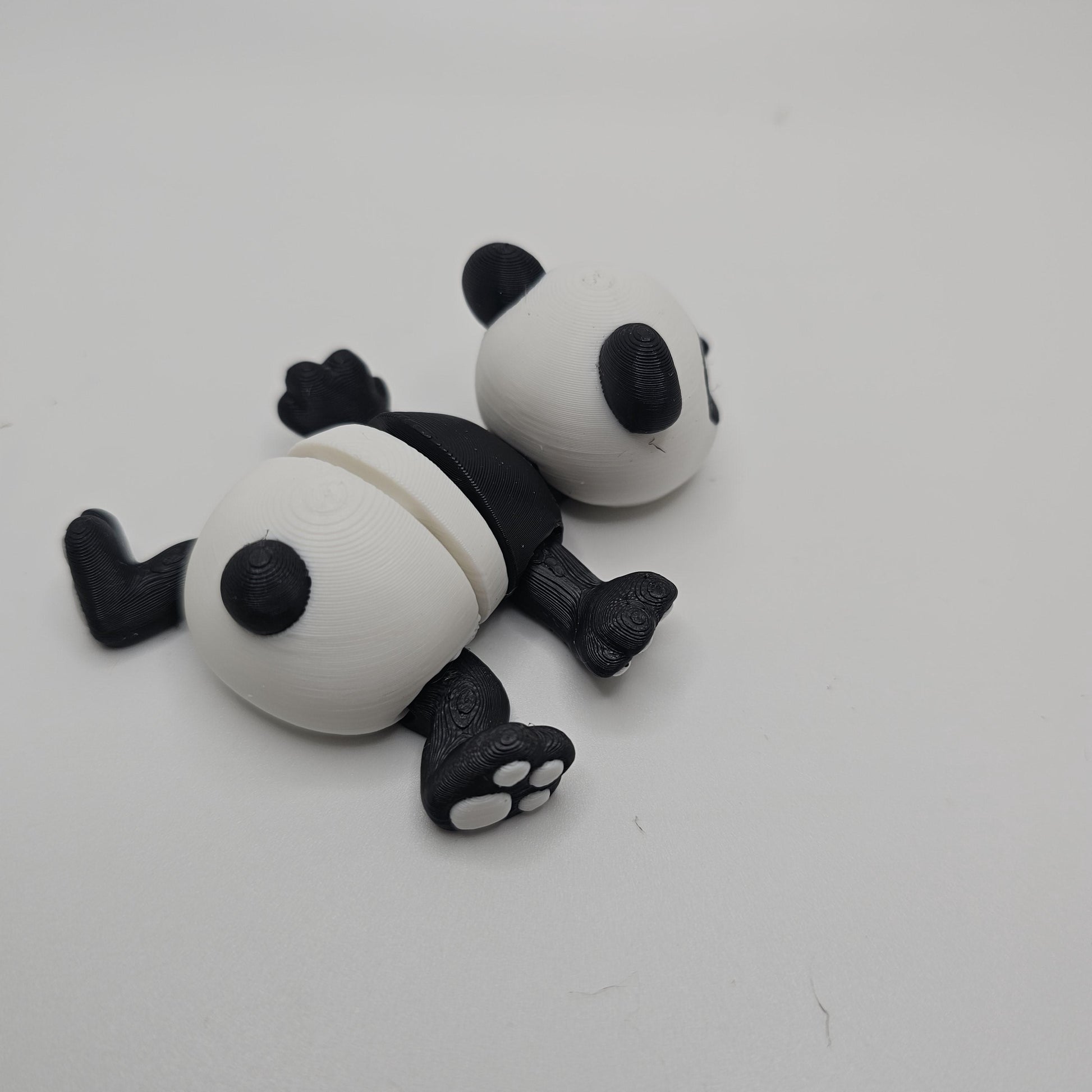 3D Printed Panda Figurine with Bamboo