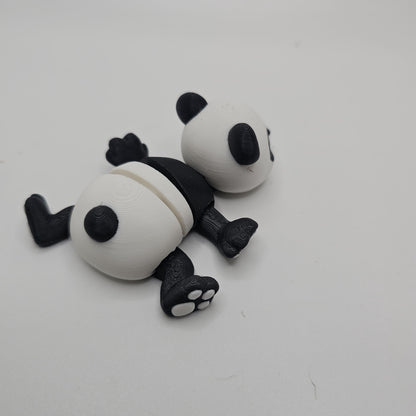 3D Printed Panda Figurine with Bamboo