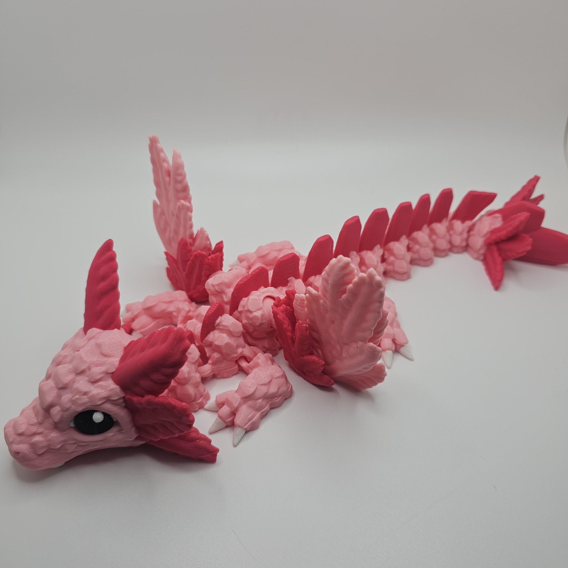 3D Printed Baby Axolotl Dragon – Winged or Wingless