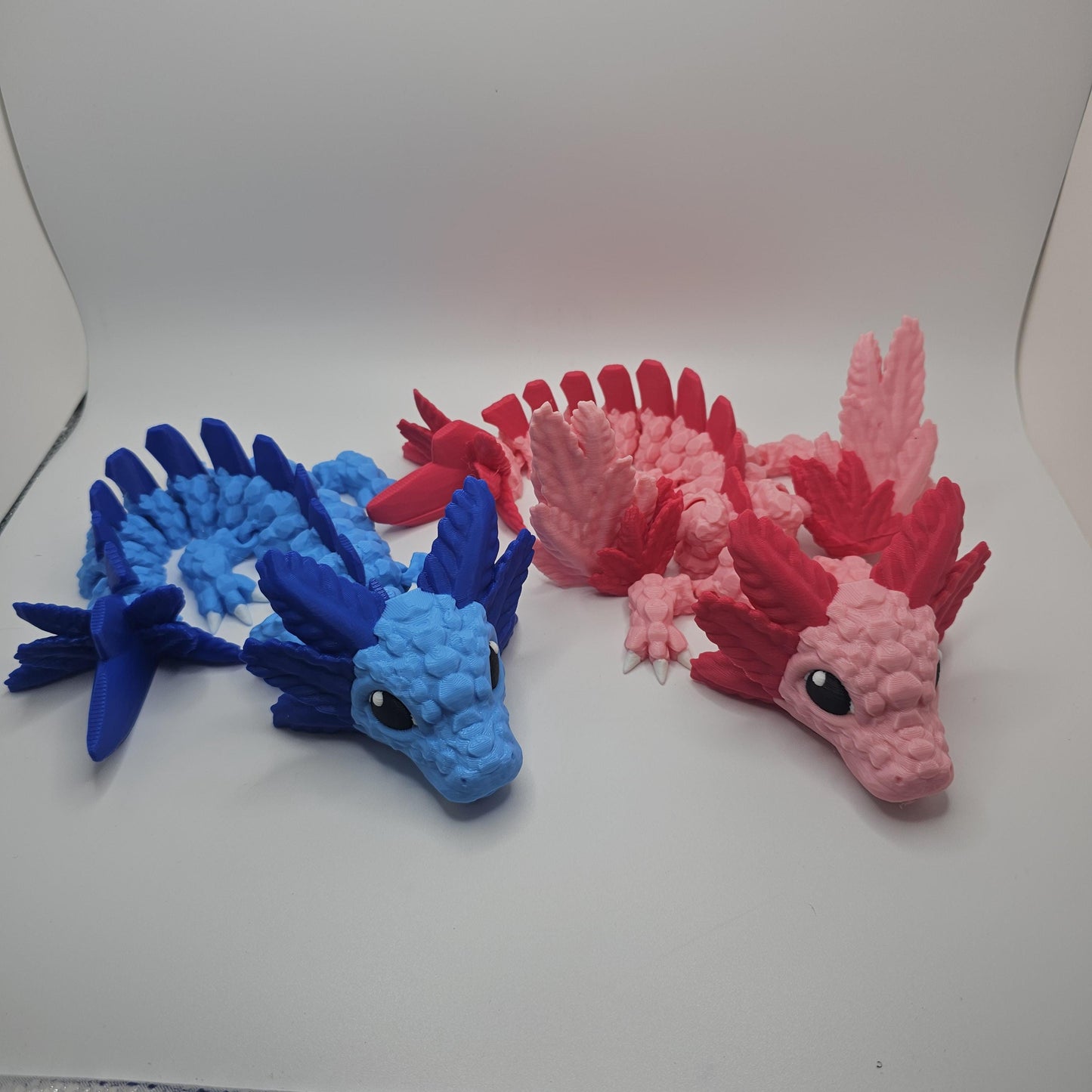 3D Printed Baby Axolotl Dragon – Winged or Wingless