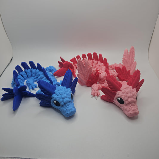 3D Printed Baby Axolotl Dragon – Winged or Wingless