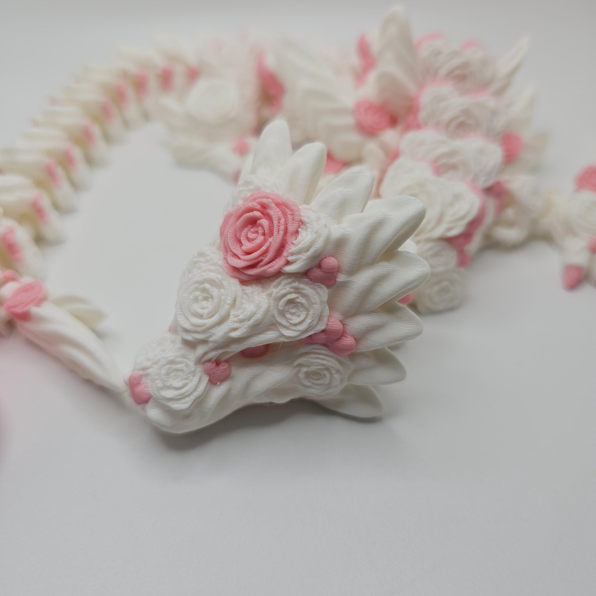 Rose Heart Dragon – Custom Colors - 3D Printed