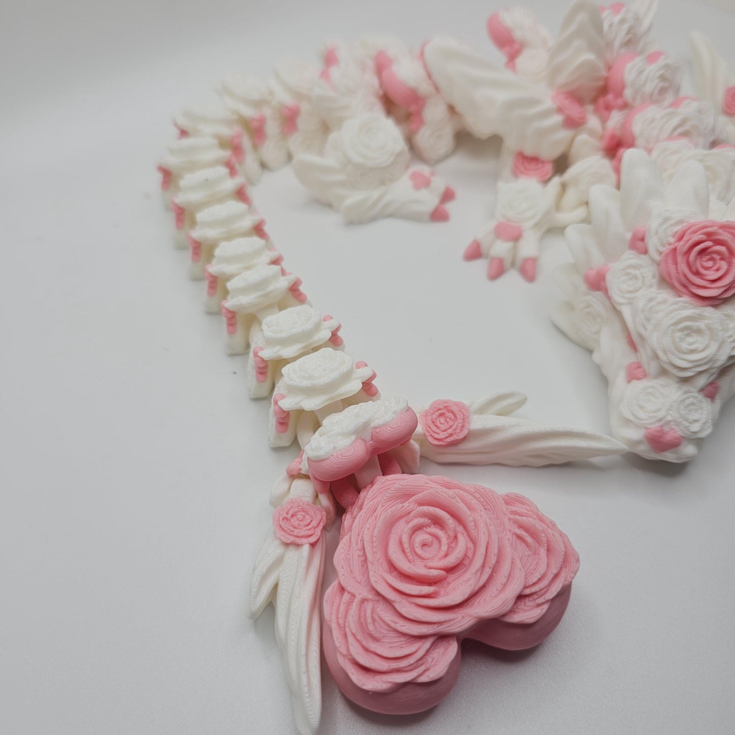 Rose Heart Dragon – Custom Colors - 3D Printed