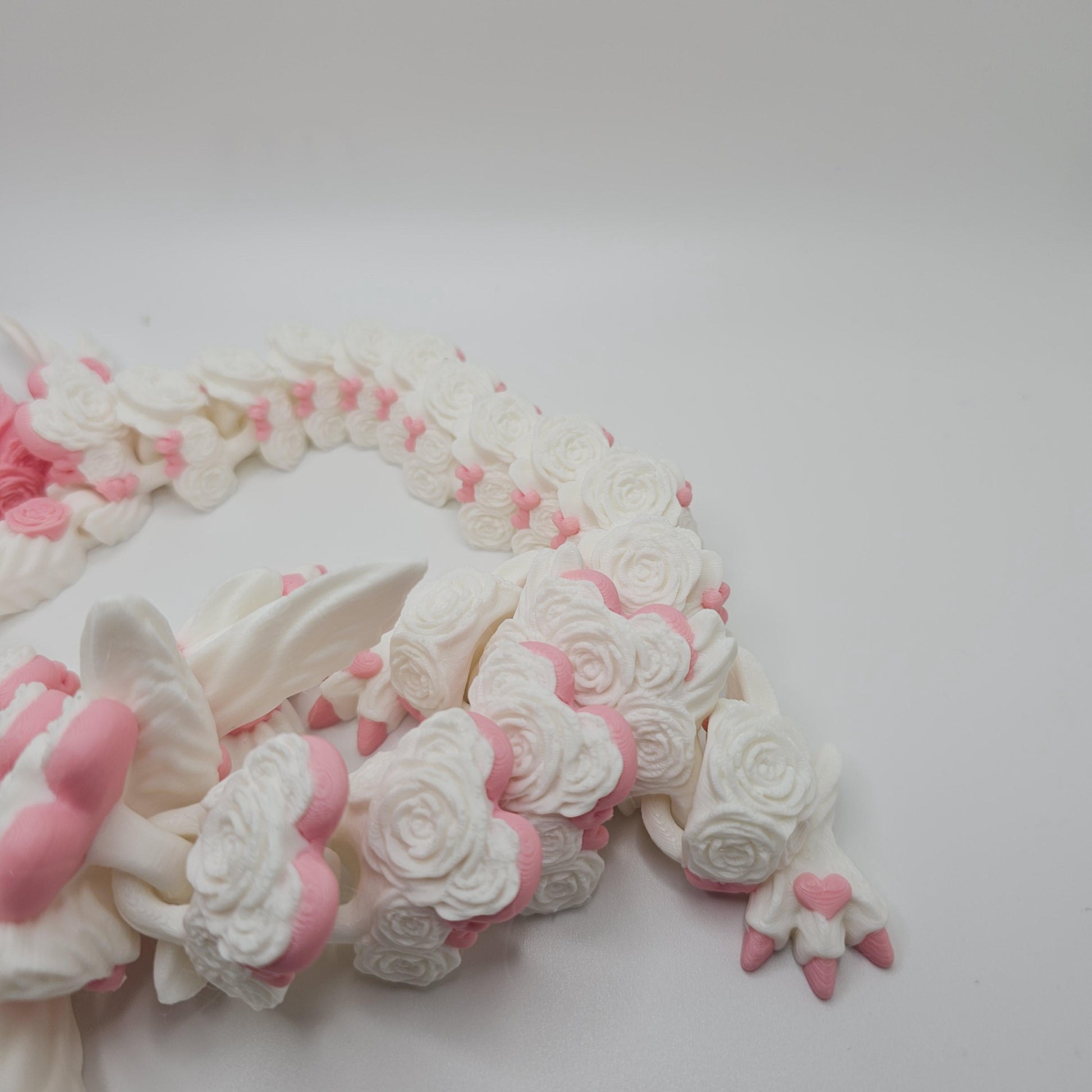 Rose Heart Dragon – Custom Colors - 3D Printed