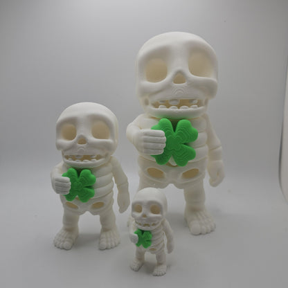 3D Printed Skeleton with Clover – 3 Sizes