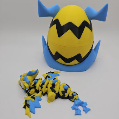 3D Printed Wild Voltage Mini Dragon With Egg