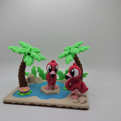 Flamingo & Lagoon Play / Desk Set
