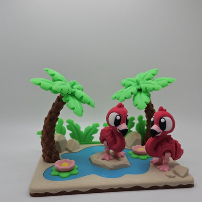Flamingo & Lagoon Play / Desk Set
