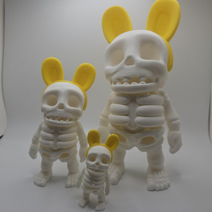 3D Printed Skeleton with Bunny Ears – 3 Sizes