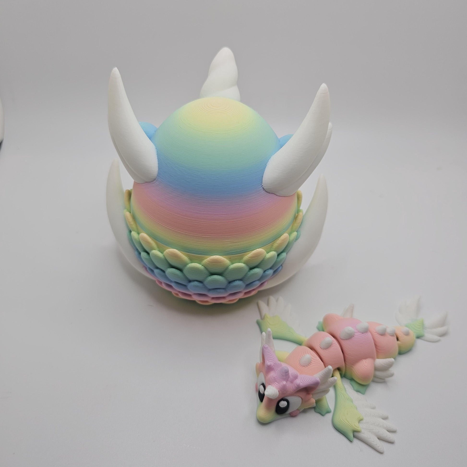 3D Printed Celestial Mini Dragon With Egg