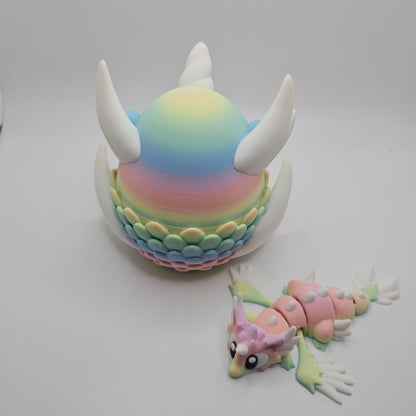 3D Printed Celestial Mini Dragon With Egg