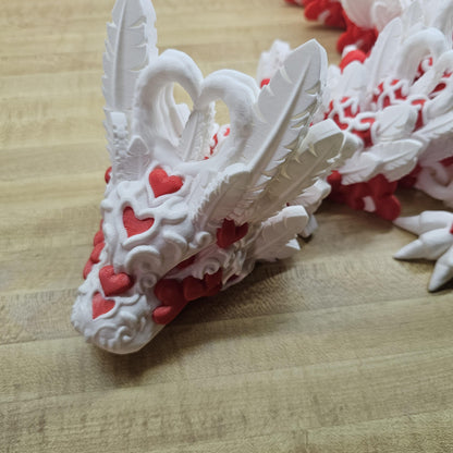 XL Light Heart Feather Dragon Over 4ft Long