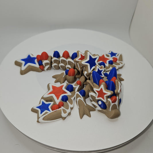 Baby Winged Star Cookie Dragon 3D Printed