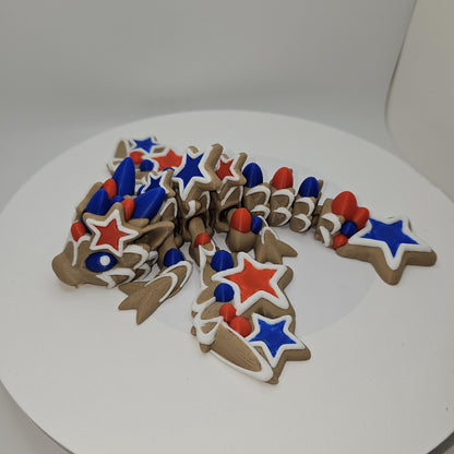 Baby Winged Star Cookie Dragon 3D Printed