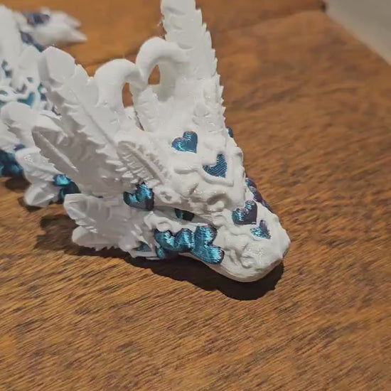 Light Heart Feather Dragon 3D Printed