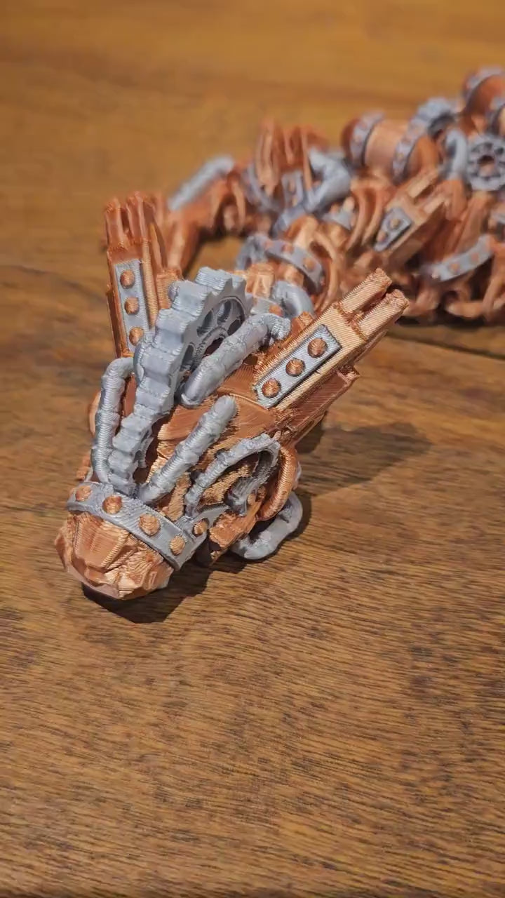 Articulated Steampunk Dragon Two Color