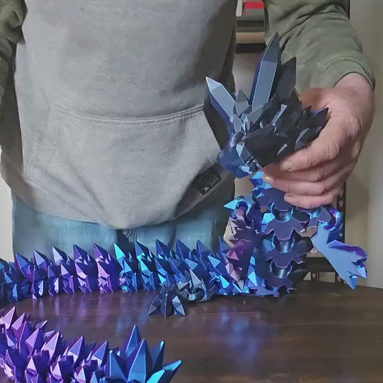 Giant 4ft and 6ft Crystal Dragon 3D Printed XL Gem Dragon