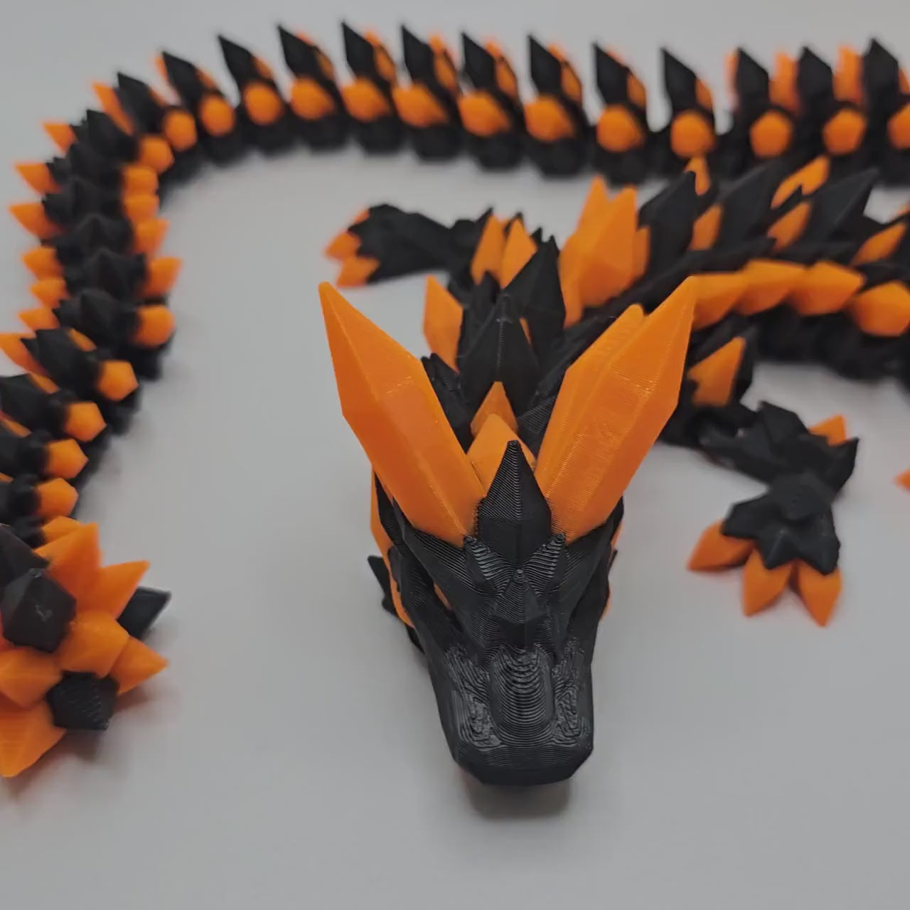 3D Printed Articulated Crystal Dragon – Designed by Cinderwing 3D – 25” Long