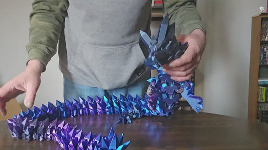 Giant 4ft Crystal Dragon 3D Printed XL Gem Dragon