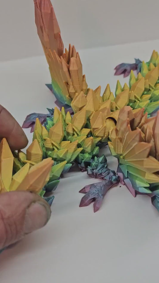 Articulating Crystal Gem Dragon With Wings