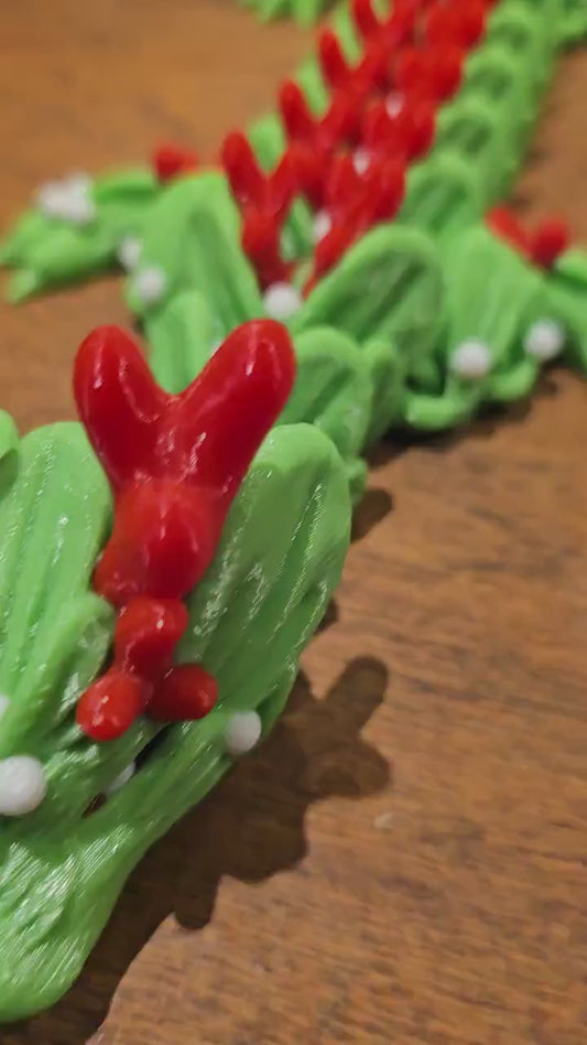 3d Printed Mistletoe Christmas Holiday Dragon