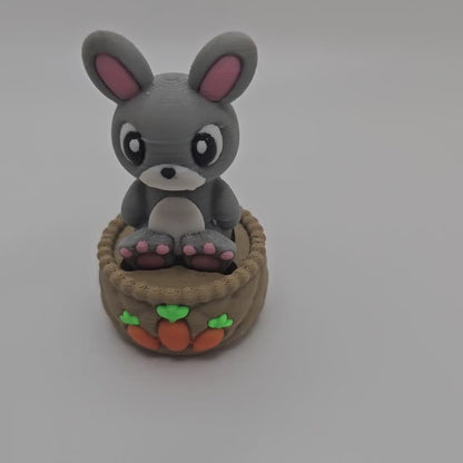 3D Printed Bunny Fidget Clicker – Easter Basket Toy