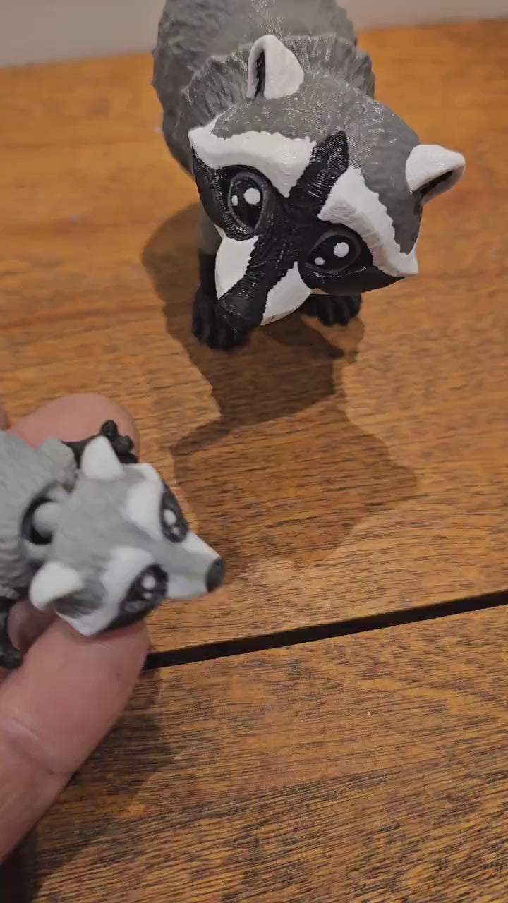 3D Printed Cute Flexi Racoon / Trash Panda – Articulated & Fun!