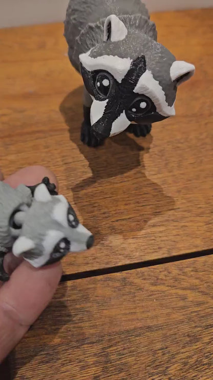 3D Printed Cute Flexi Racoon / Trash Panda – Articulated & Fun!