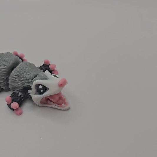 3D Printed Articulated Opossum – Fun Animal Figurine